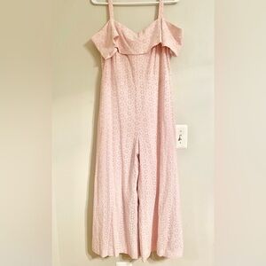 Karl Lagerfield Eyelit Jumpsuit Pink Size 4- EUC